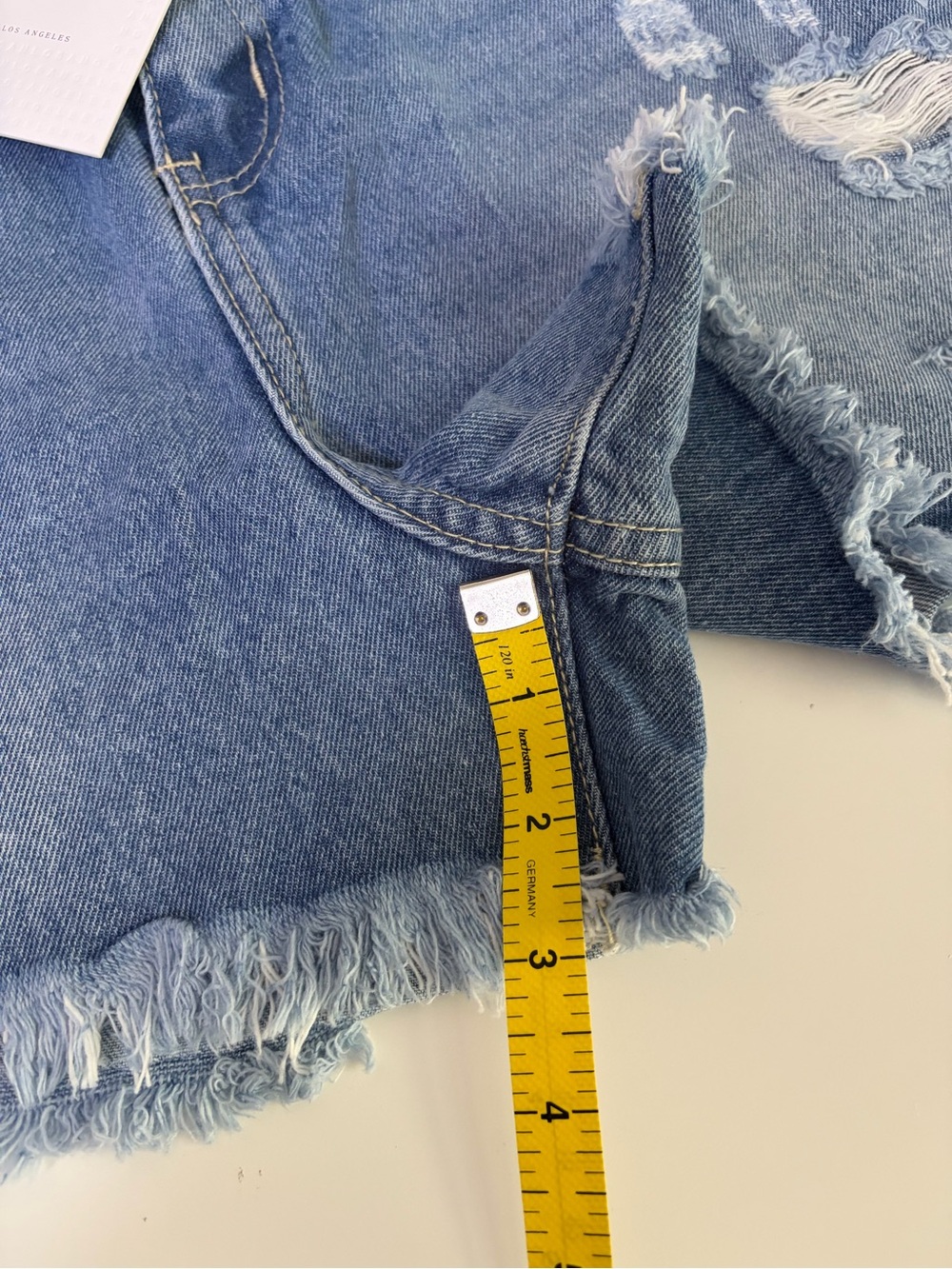 NWT KanCan High Rise Distressed Frayed Denim Shorts KC9206M Size 28 / W9 - Picture 10 of 11